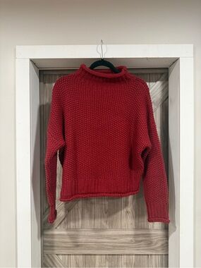 She + Sky Mock Neck Sweater